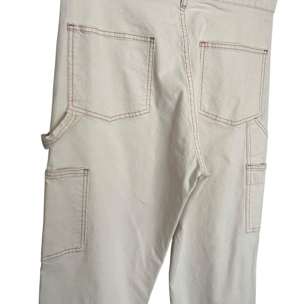 The Great. Women's 'The Carpenter Pant' Cargo, Straight, Natural White, Size 28 - Picture 11 of 12